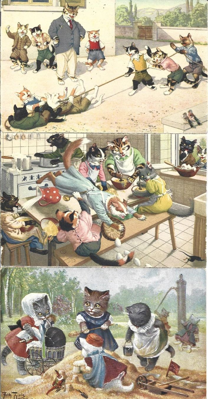 Cartes postales: AK Katzen  Humor – D'occasion à Appenzell par mai25