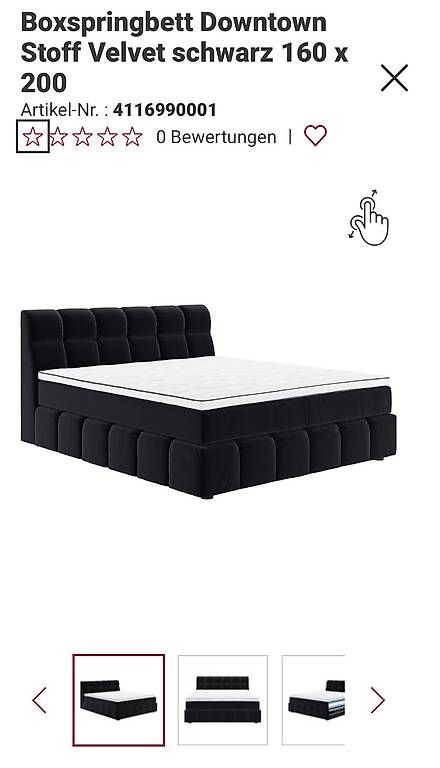 Letti: Boxspringbett 160x200 – Usato da Horw venduto da Riegel14