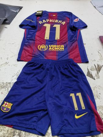 FC Barcelona Kinder Trikot Set Raphinha, Grösse 128cm