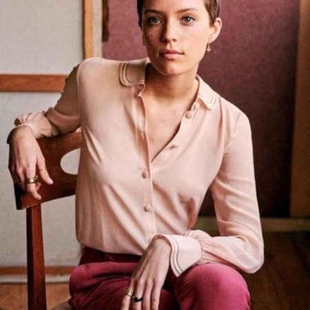Sezane Silk Rose Blouse