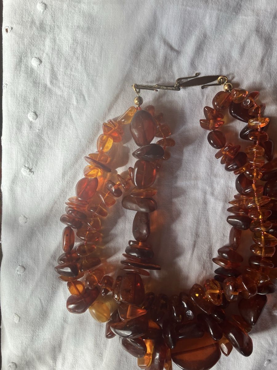 Catenine: 3 fache Bernsteinkette – Usato da Bassersdorf venduto da groovygremlin 1