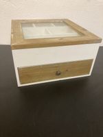 Schmuckkasten Holz/Weiss mit Schublade, neuwertig!