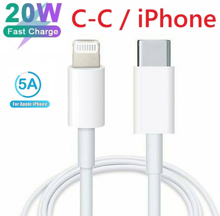 Ladekabel 20W USB-C für iPhone 11, 12, 13, 14 Kabel