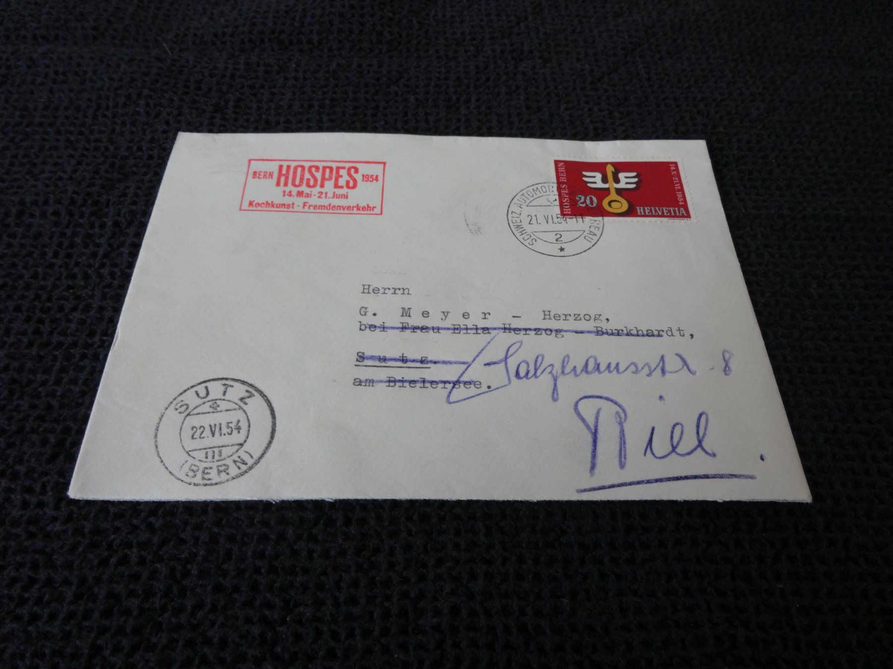 Tutti i francobolli: Brief Hospes 1954 – Usato da Neerach venduto da jenny062