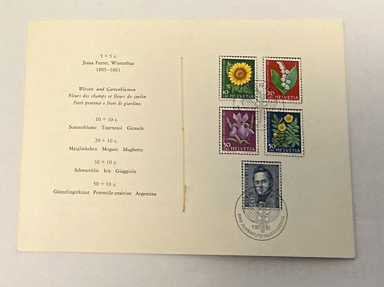 Tutti i francobolli: CH Pro Juventute  Briefmarkenheftchen Satz 1961 – Usato da Koblenz venduto da Markenhimmel