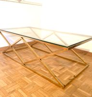 Table basse avec plateau en verre