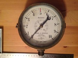ancien - Antikes Manometer Schaeffer/Budenberg Zürich