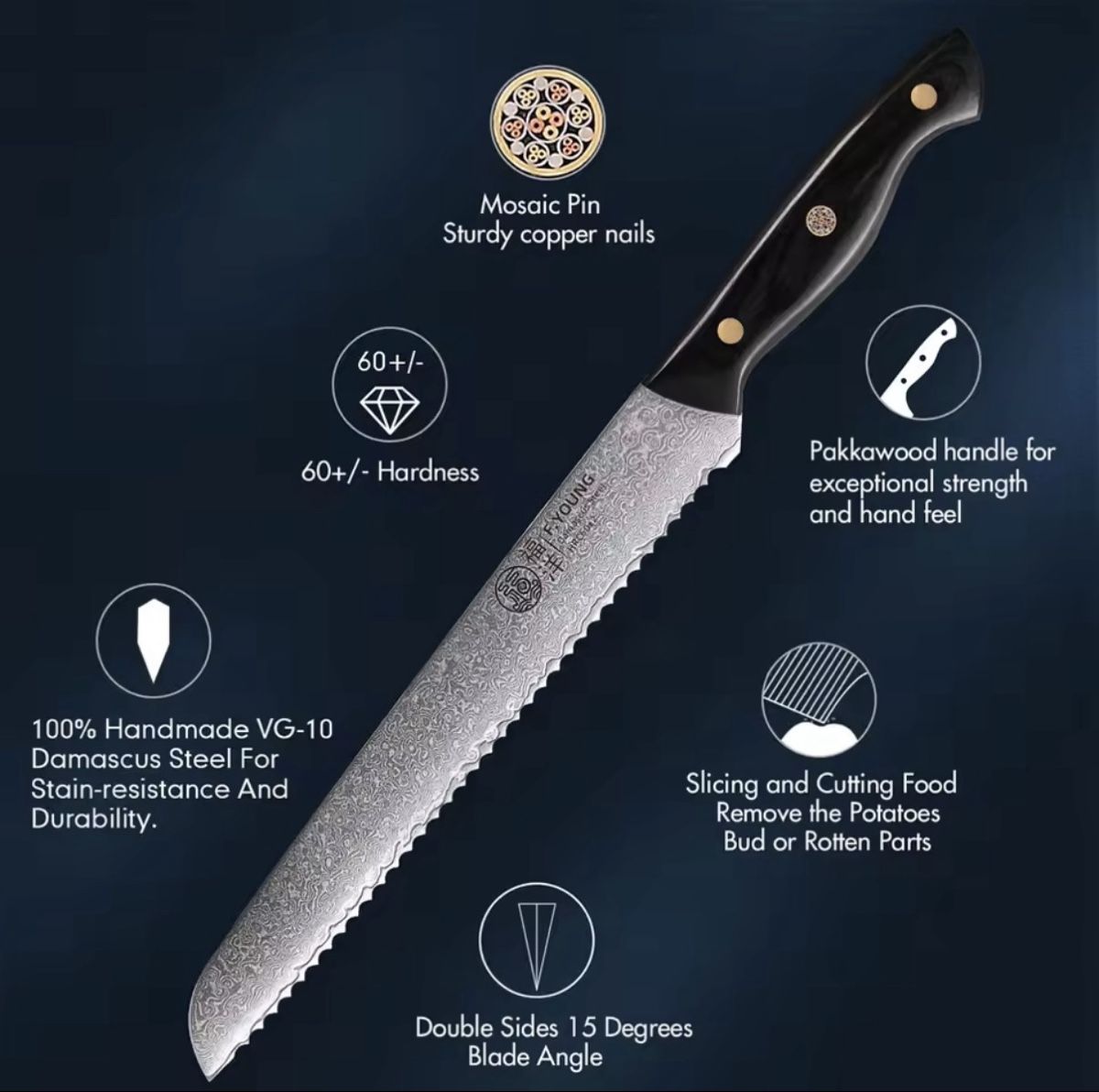 Coltelli da cucina: Brotmesser – Nuovo e nell'imballaggio originale da Arbon venduto da clothes187 1