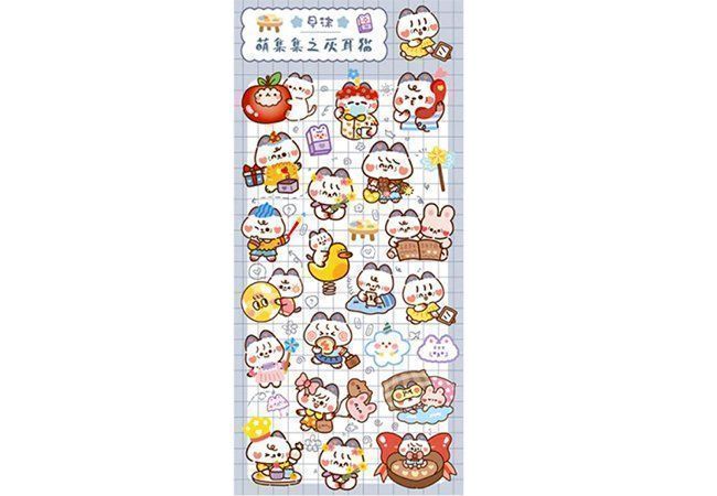 1 Blatt Sticker Süsse Katze & Kaninchen | Kaufen auf Ricardo
