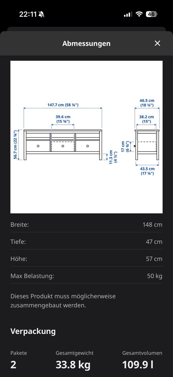 Ikea Mobili TV: Couchtisch und TV-Möbel – Usato da Wittenbach venduto da laramarighetto 5
