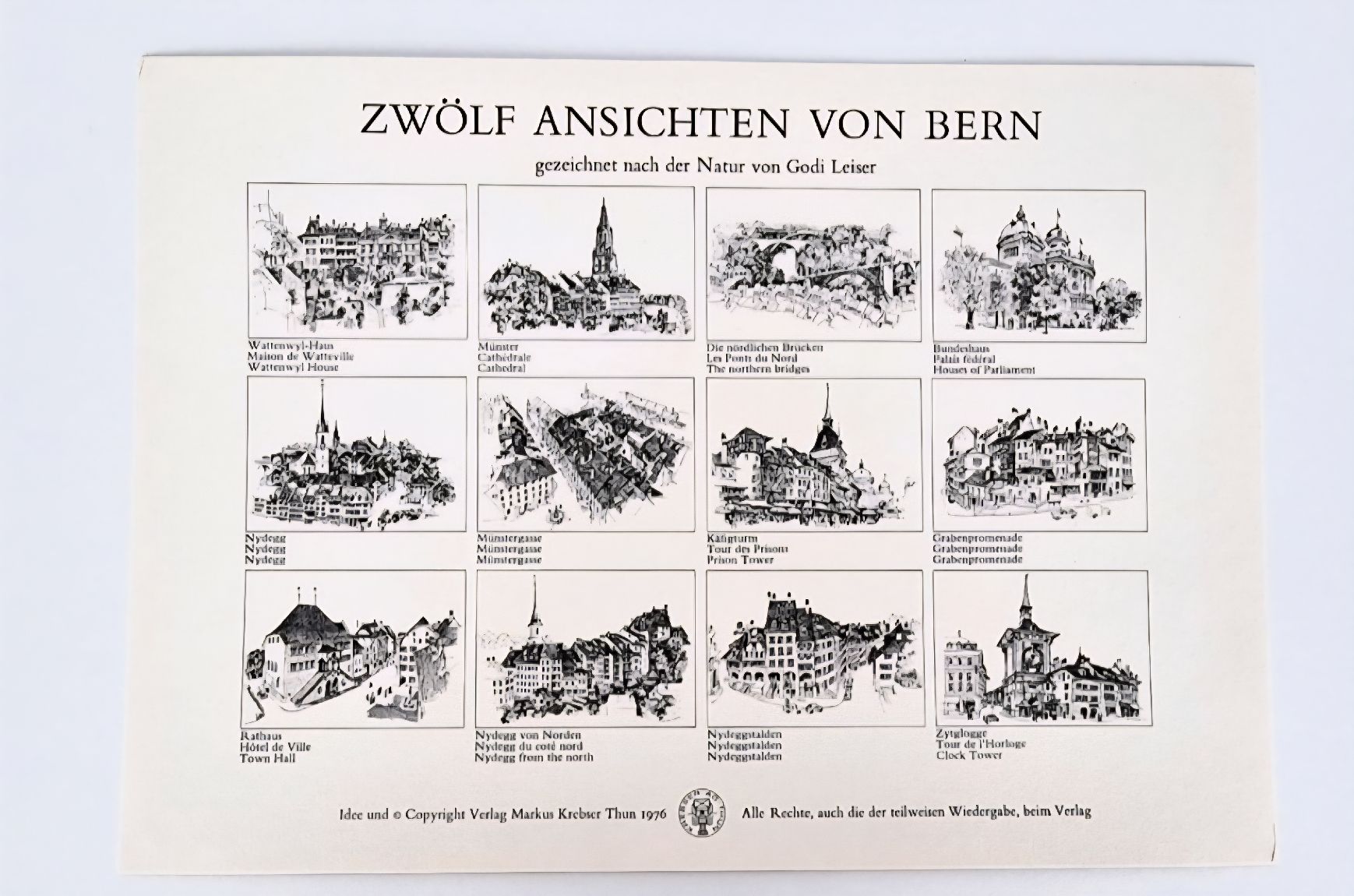 Foto & Immagini: 12 Ansichten von Bern, Godi Leiser – Usato da Moosseedorf venduto da dfe_s5hz 4