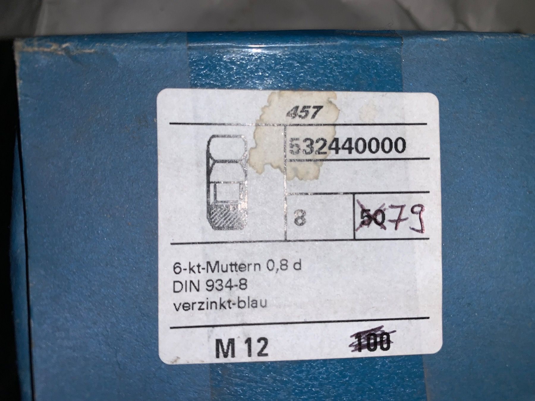 Ferramenta: 6kt-Mutter M12 verzinkt – Nuovo e nell'imballaggio originale da Spreitenbach venduto da joo84