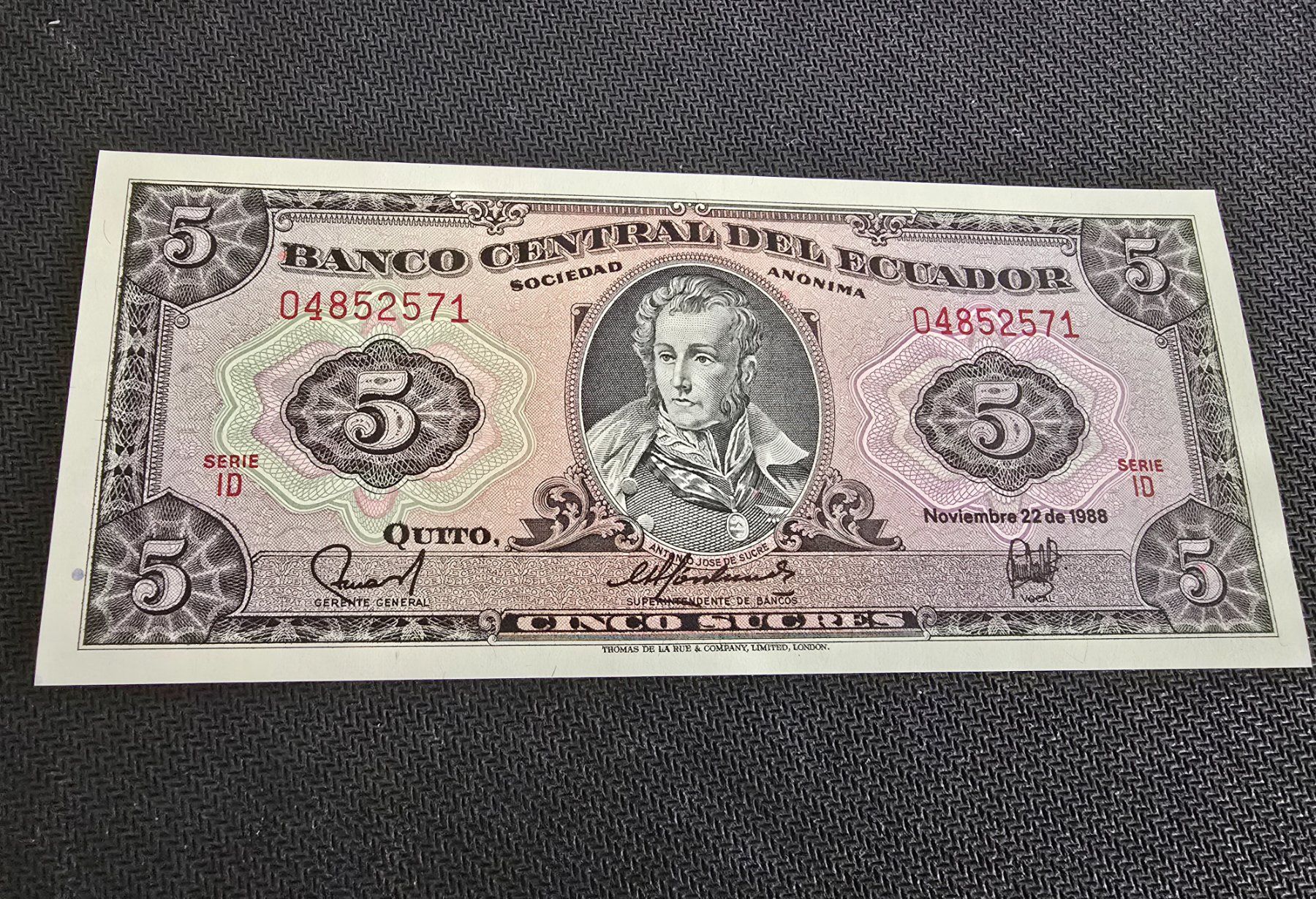 Billets de banque: Billet Équateur 5 – Neuf (Voir description) à Petit-Lancy par Minnie26