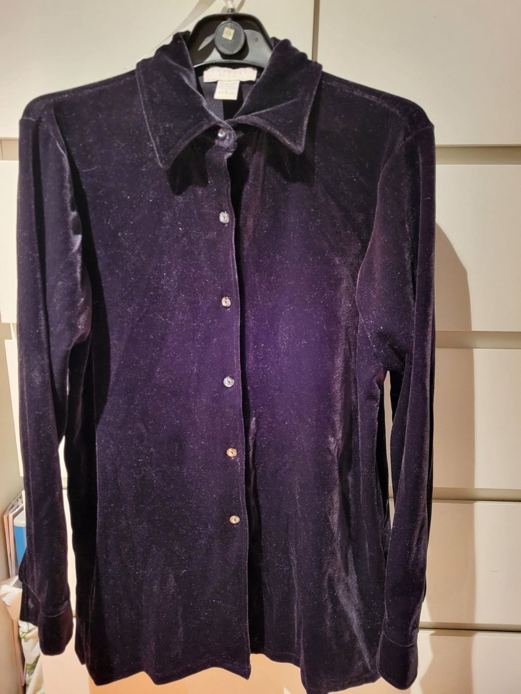 Blusen: Camicia donna in velluto nero tg M – Gebraucht aus Chiasso von Ann58