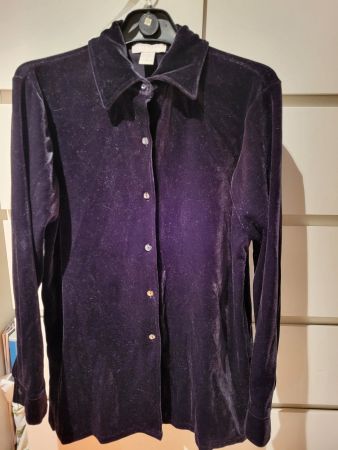 Camicia donna in velluto nero tg M