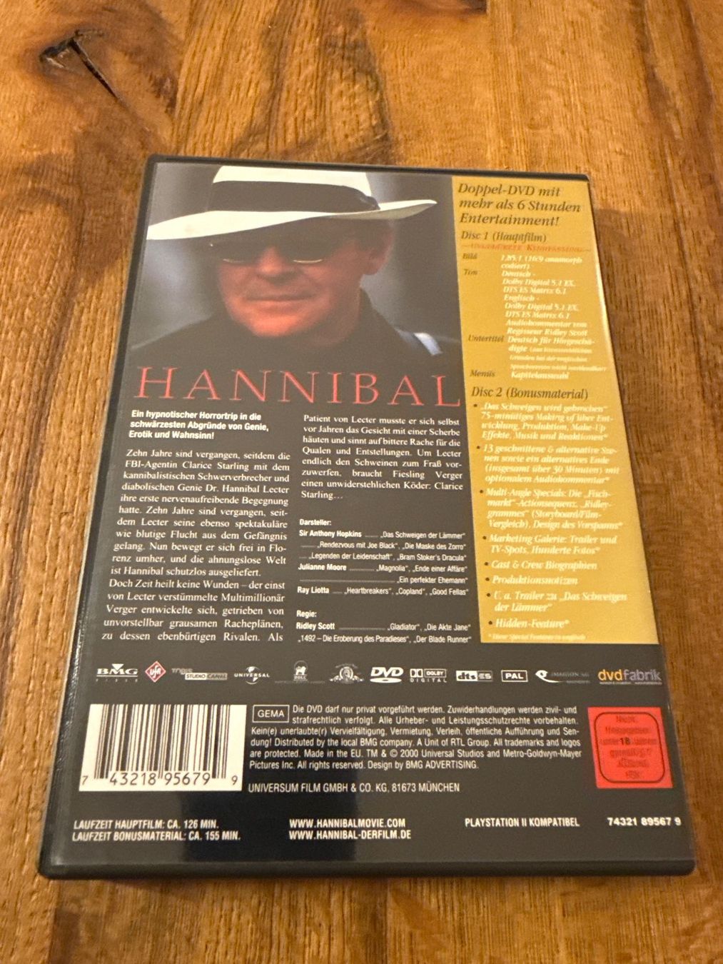 Tous les DVDs: Hannibal (2001)  DVD – D'occasion à Zürich par Gekuu 1