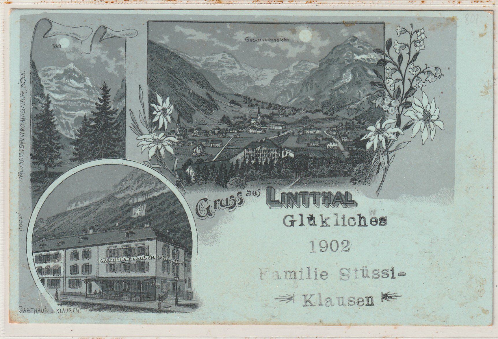 Cartoline postali: Lintthal Litho – Usato da Rorschacherberg venduto da fratovi2