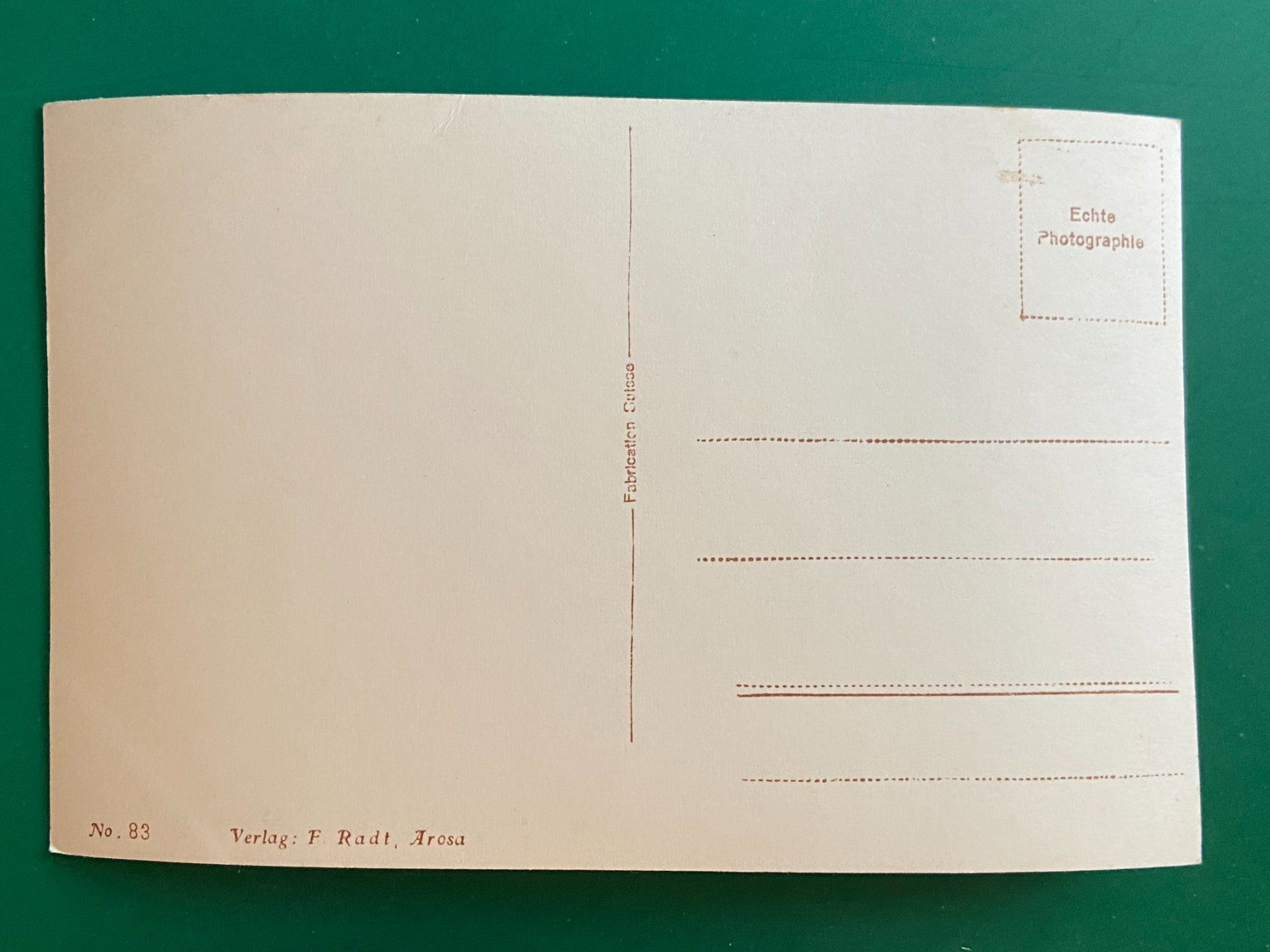 Cartoline postali: Arosa - Carmennahütte – Usato da Steg VS venduto da danwer74 1