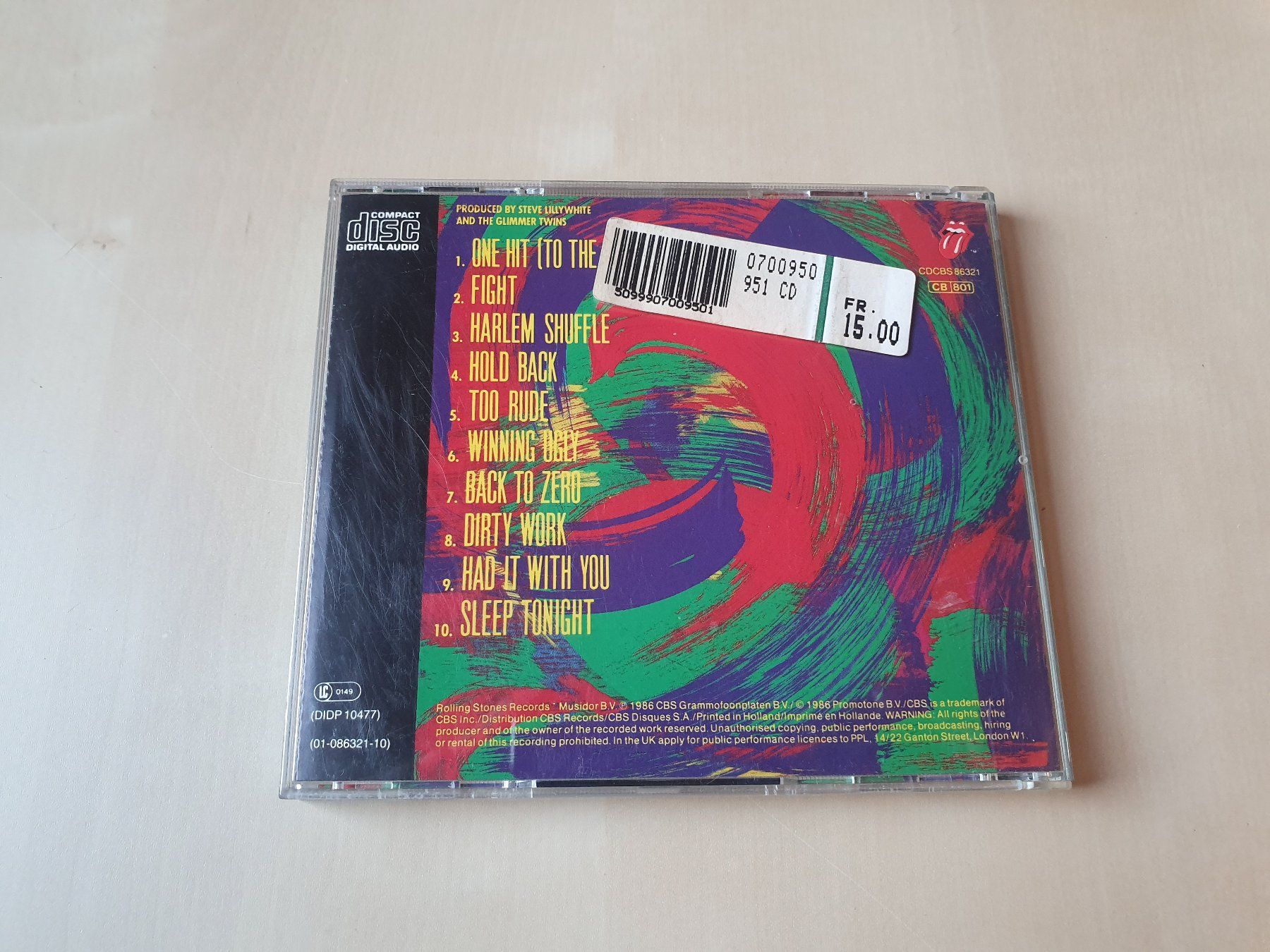 CDs: Rolling Stones Dirty Work – D'occasion à Stansstad par collectorsshop 1