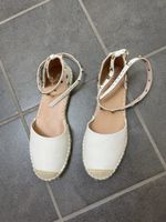 Espadrilles Damen weiss mit Nieten Riemchen guter Zustand