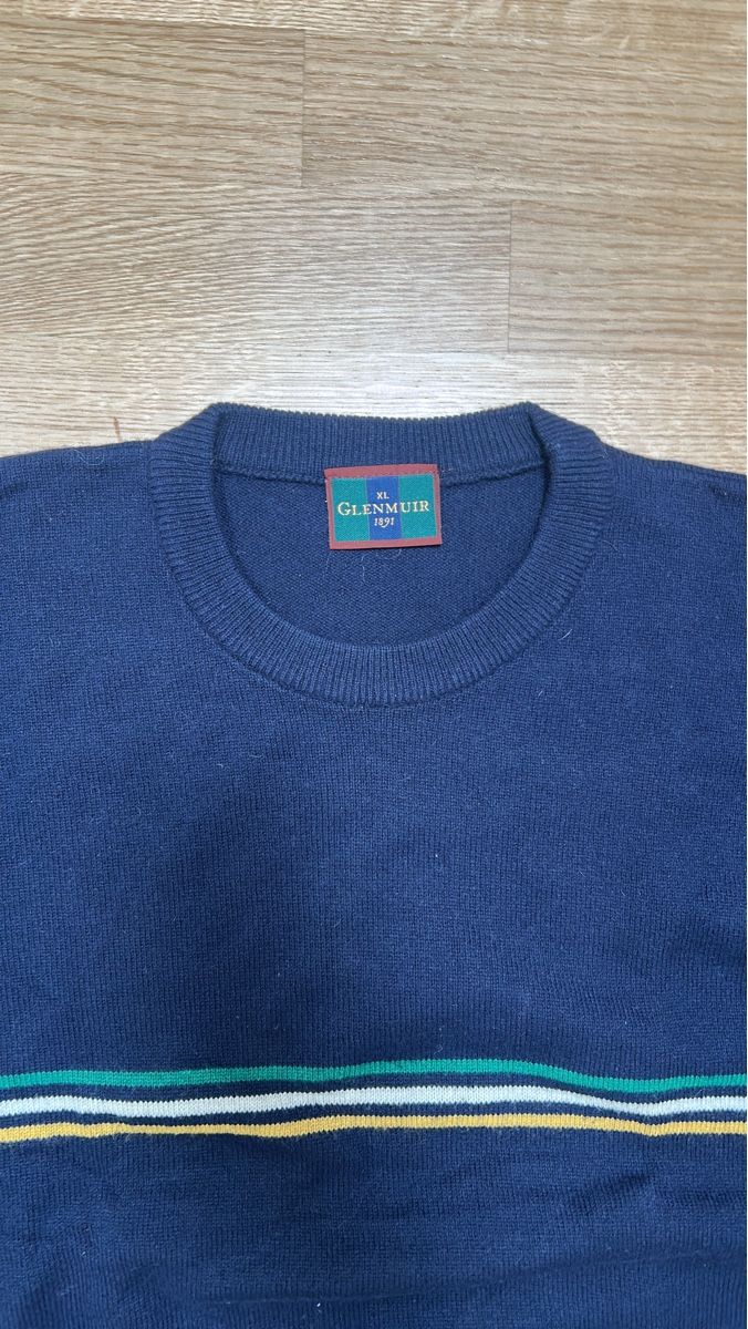 Maglioni & Felpe: Pullover Glenmuir dunkelblau Grösse XL gestreift – Usato da Luzern venduto da ThrowbackVintage 1