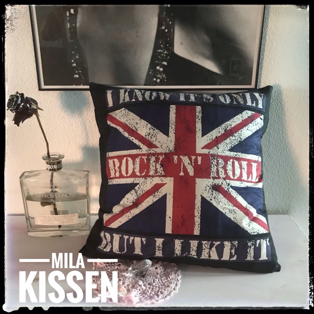 Cuscini: Rock n Roll Dekorkissenbezug 45cmX45cm – Nuovo e nell'imballaggio originale da Kappelen venduto da Opi11