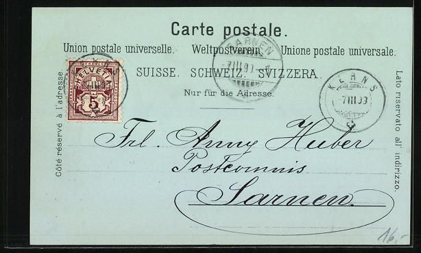 Cartoline postali: Mondschein-Lithographie Samaden, Panoram – Usato da Berlin venduto da bartko-reher 1