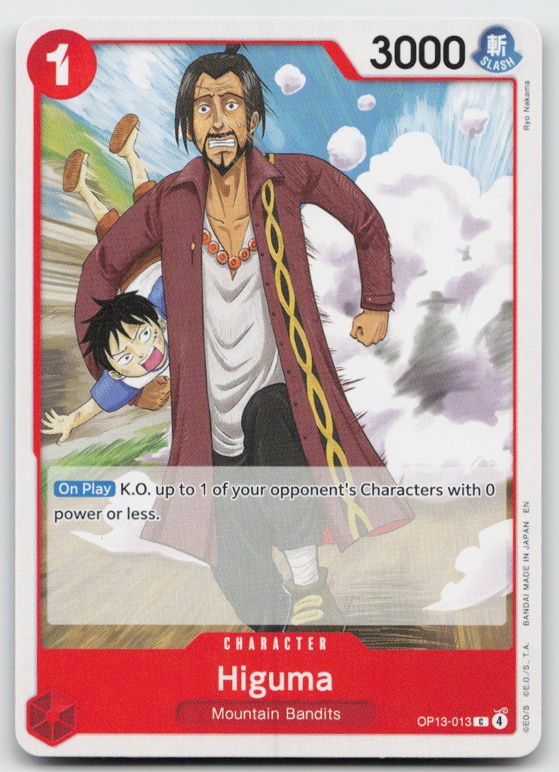 Bandai Carte collezionabili: One Piece Higuma OP13-013 C – Usato da Lugano venduto da VlaseCard