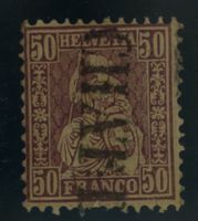 CH - Sitz. Helvetia - SBK Nr. 43 mit Stabstempel