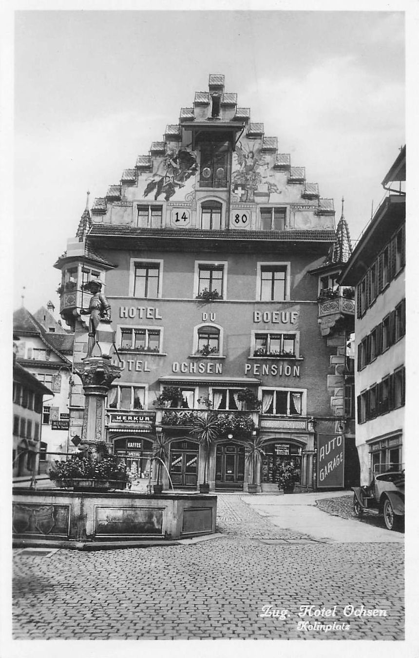 Cartoline postali: Zug hotel ochsen – Usato da Biasca venduto da Blenio71