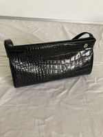 Elegante K'TZ Handtasche, Kroko-Optik, Schwarz, Top Zustand!