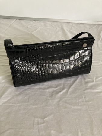 Elegante K'TZ Handtasche, Kroko-Optik, Schwarz, Top Zustand!