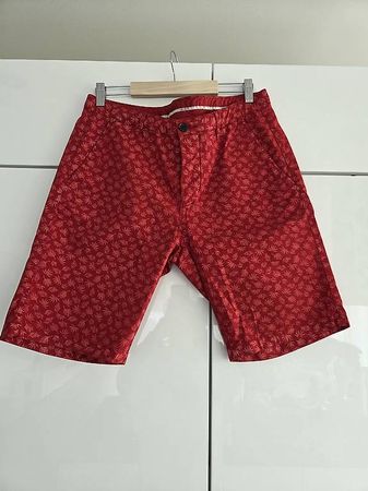 Kurze gemusterte rote Navyboot Hosen Men