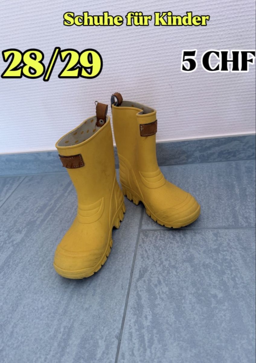 Schuhe für Jungen: Gummistiefel Kinder Grösse 28/29 gelb – Gebraucht aus Lufingen von jazz753