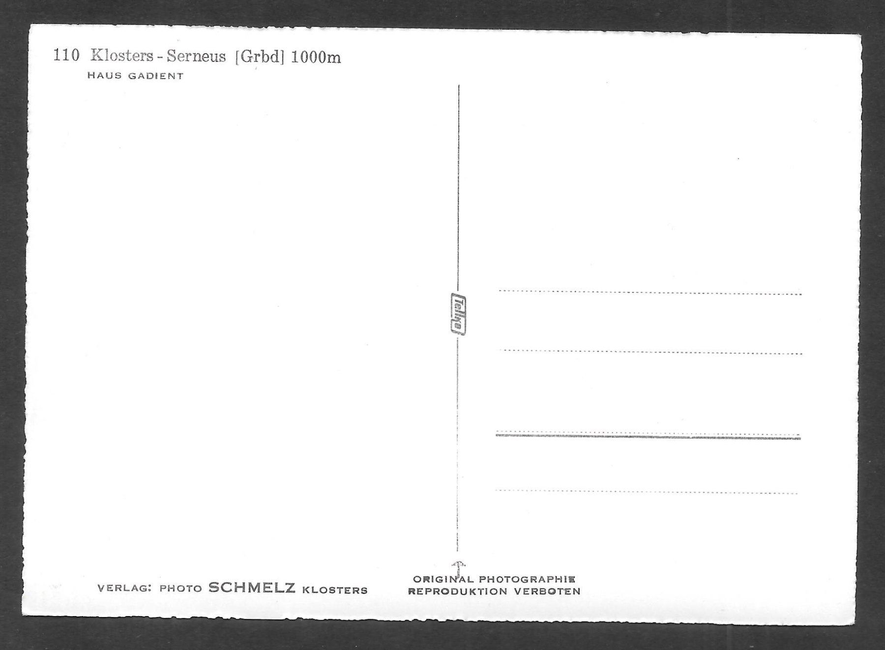 Cartoline postali: Klosters - Serneus Haus Gadient – Usato da Olten venduto da clotaldi 1
