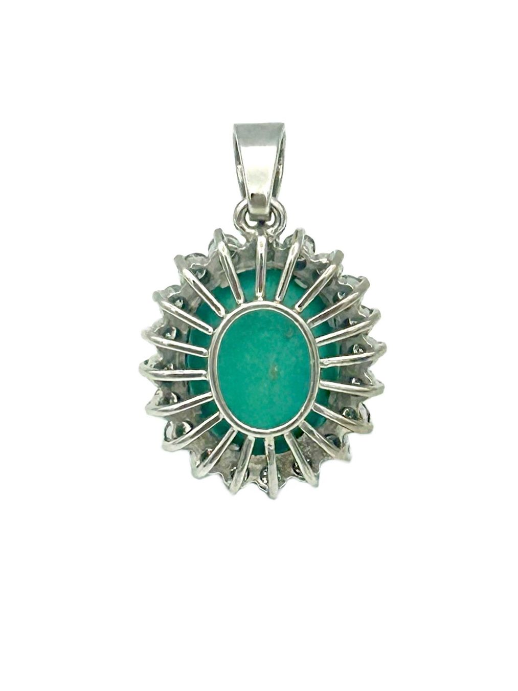 Ciondoli: Pendentif Or Blanc 18K  Turquoise et Diamants – Usato da Renens VD venduto da rom_v9jv 2