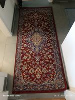 Runner Rug Red Blue Floral Pattern good condition