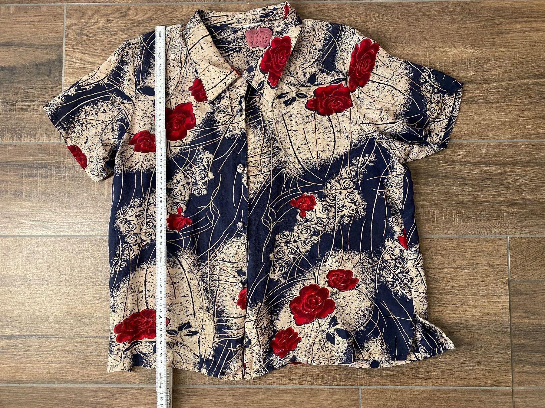 Camicette: Bluse mit Rosen beige blau Gr. 42 / 44 – Usato da Pratteln venduto da a23_j2gs 7