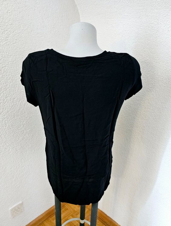klassisches T-Shirt von VERO MODA Gr. S schwarz 2