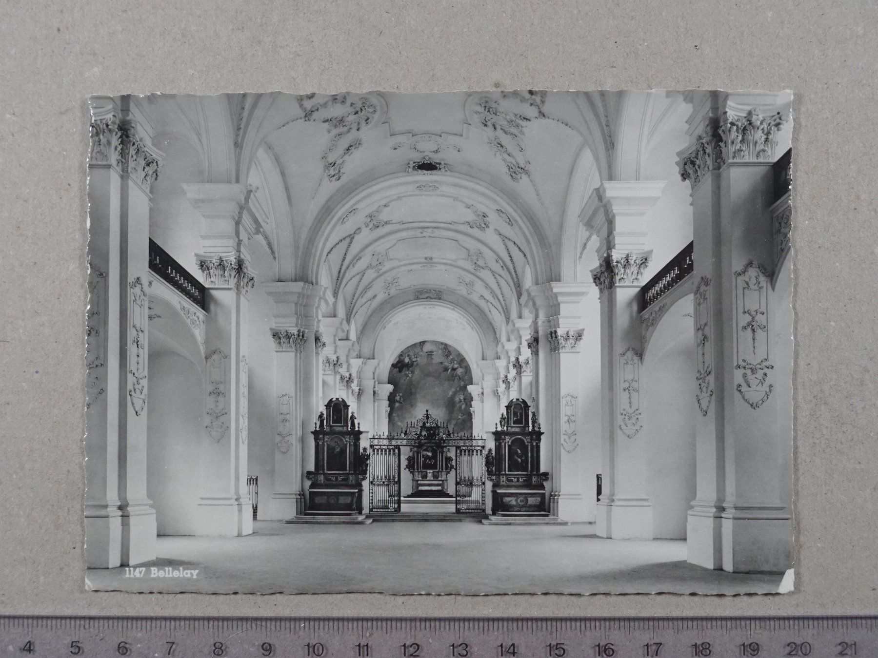 Ansichtskarten: Bellelay, Rénovation de l'abbatiale, Kirche, Saicourt – Gebraucht aus Lenzburg von fh1