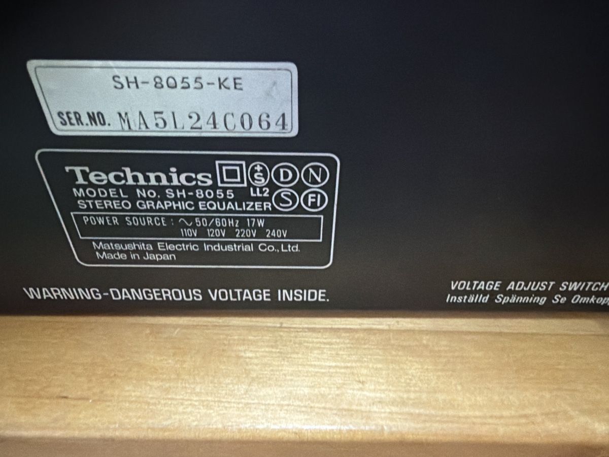 Technics Equalizer: Technics SH-8055 equalizzatore stereo con analizzatore – Gebraucht aus basel von Swiss._.1978 3