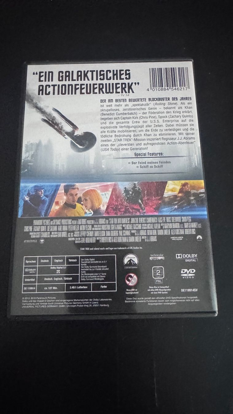 Tutti i DVDs: Star Trek Into Darkness DVD Action Abenteuer – Usato da Wolfhausen venduto da ResalePoint 1
