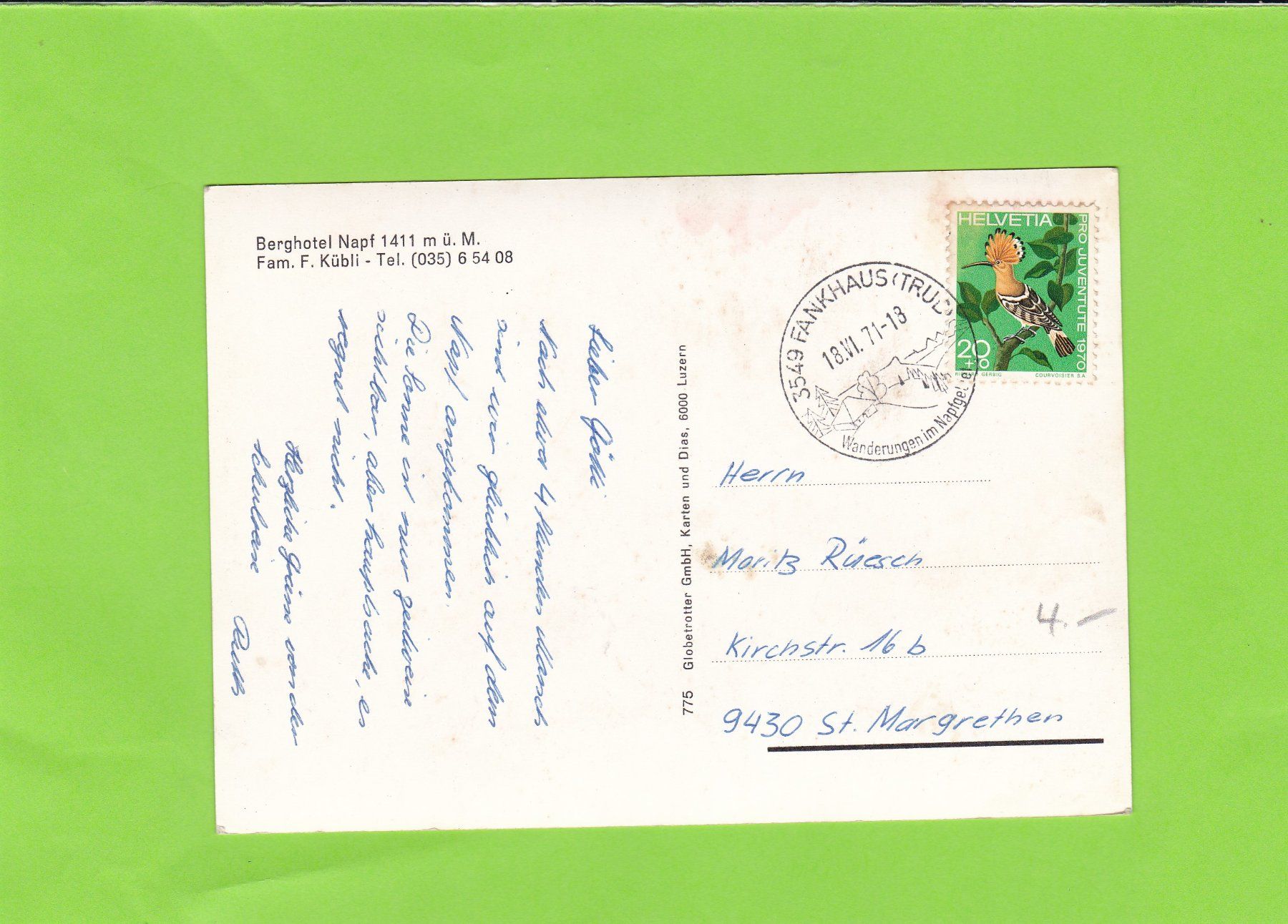 Cartoline postali: Flugaufnahme Napf – Usato da St. Peterzell venduto da neckertal 1