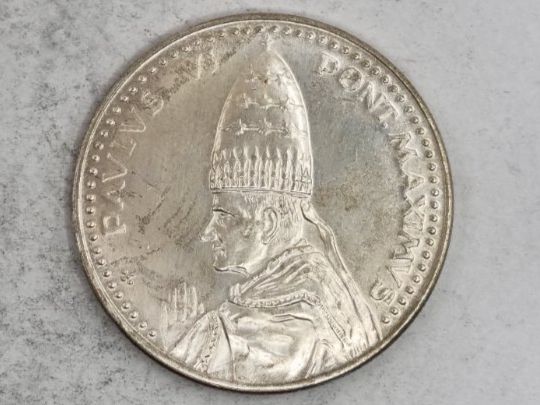 Medaglie: Medaille Vatican Paul XI Versilbert – Nuovo e nell'imballaggio originale da Bure venduto da chap981 1
