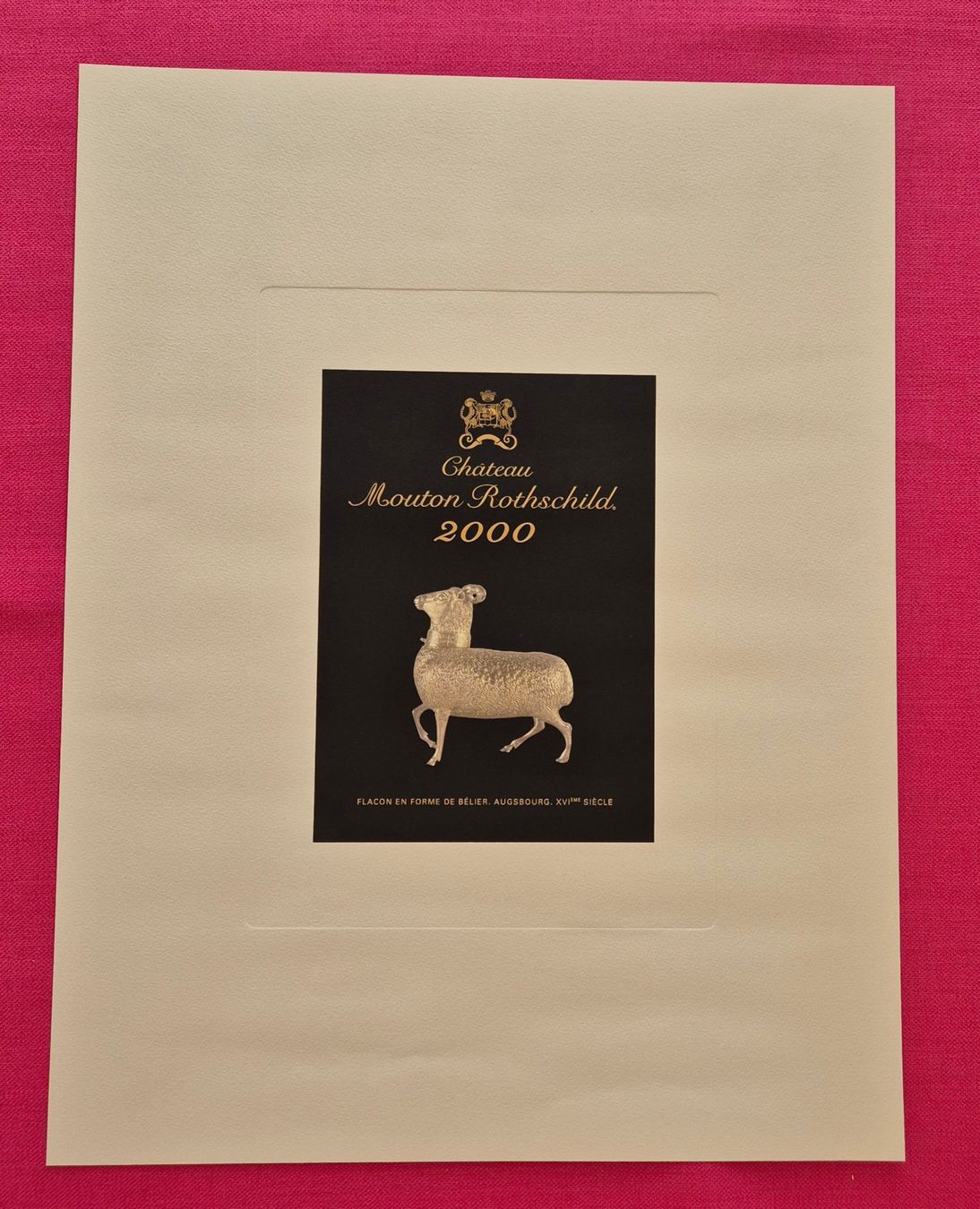 Grafica & Litografie: Château Mouton Rothschild 2000, Lithographie – Usato da Luzern venduto da Louis-XVI 1