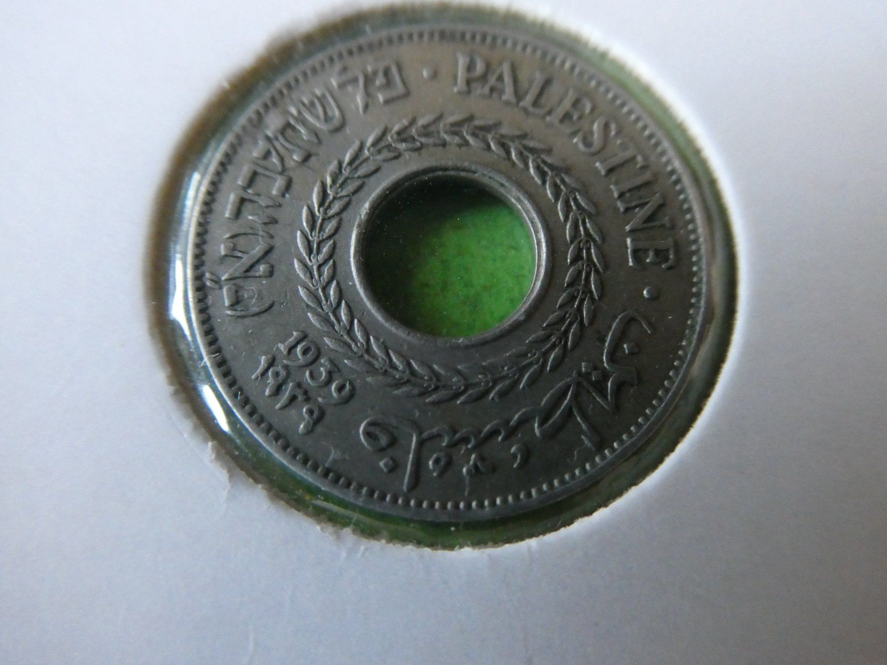 Alle Münzen: Palästina 1939, 5 Mils – Gebraucht aus Hinterforst von Rohusri 1