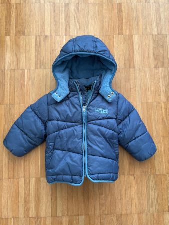 Gesteppte Winterjacke, Gr. 86, mit abnehmbarer Kapuze