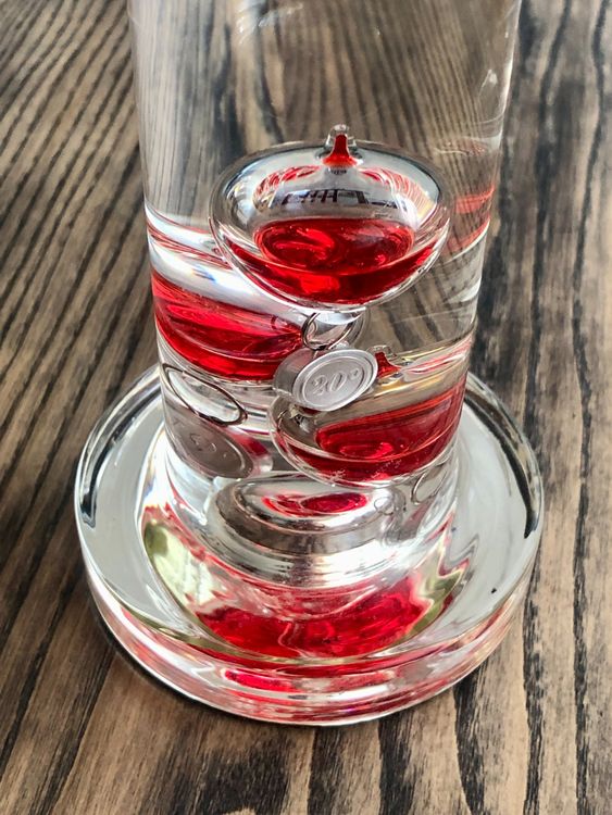 Vintage Galileo Thermometer Kugeln rot 43 cm Kaufen auf Ricardo