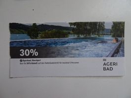 Gutschein 30% Rabatt Hallenbad-Eintritt Ägeribad, Oberägeri