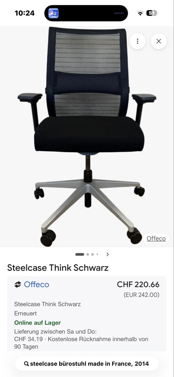 Steelcase Sedie: Bürostuhl, Steelcasw – Usato da Zürich venduto da gucks